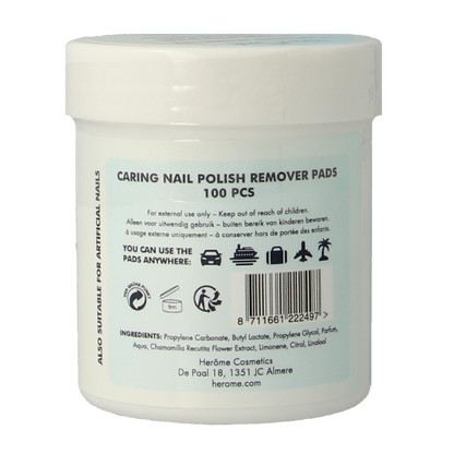 Herome Nagellak remover pads caring  100.00 Stuks