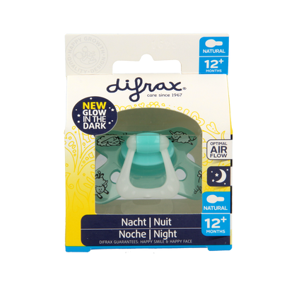 Difrax Fopspeen natural 12+ maanden nacht 1.00 Stuks