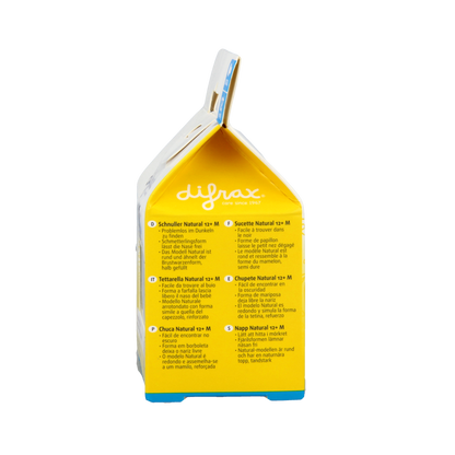Difrax Fopspeen natural 12+ maanden nacht 1.00 Stuks