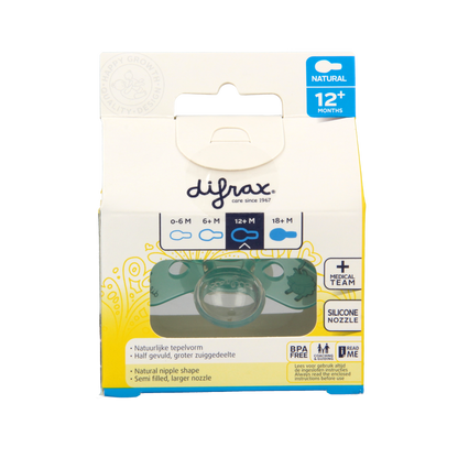 Difrax Fopspeen natural 12+ maanden nacht 1.00 Stuks