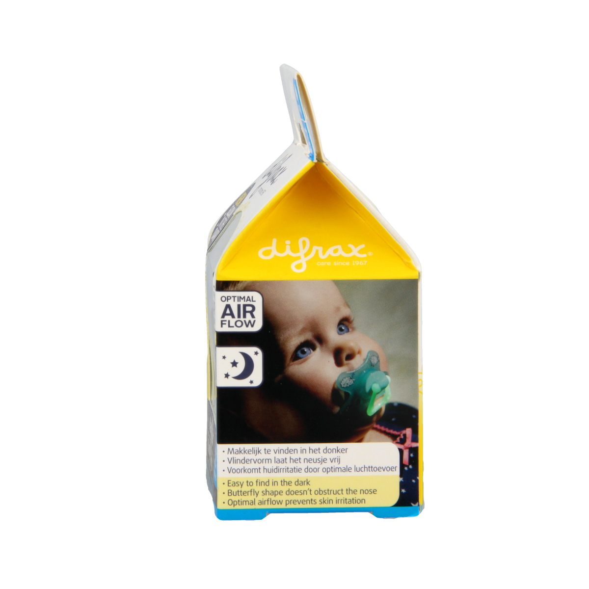 Difrax Fopspeen natural 12+ maanden nacht 1.00 Stuks