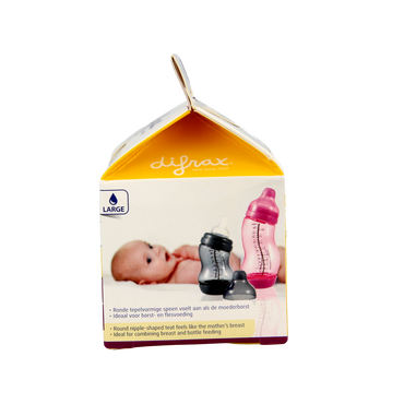 Difrax Flesspeen soft breed large 2.00 Stuks