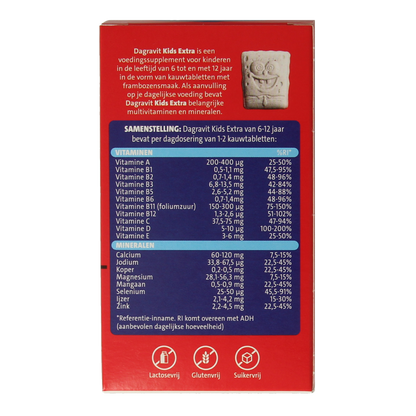 Dagravit Kids extra 6 - 12 jaar 60.00 Kauwtabletten