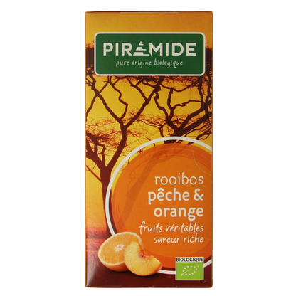 Piramide Rooibos perzik sinaasappel thee bio 20.00 Zakjes