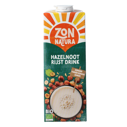 Zonnatura Rijst hazelnoot drink bio 1.00 Liter
