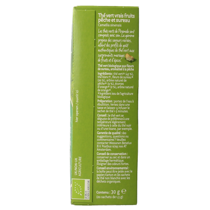 Piramide Groene thee perzik vlierbloesem bio 20.00 Zakjes