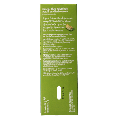 Piramide Groene thee perzik vlierbloesem bio 20.00 Zakjes