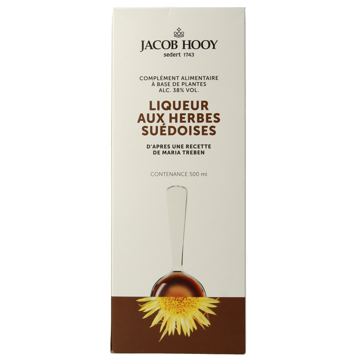 Jacob Hooy Zweedse kruidenbitter groot 500.00 Milliliter
