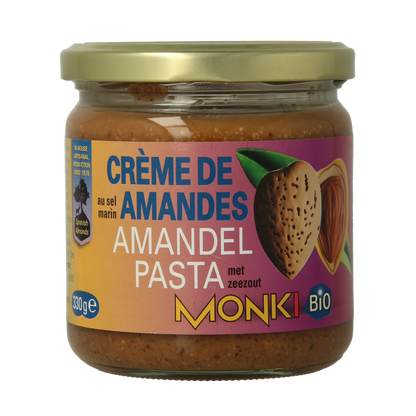 Monki Amandelpasta met zout bio 330.00 Gram
