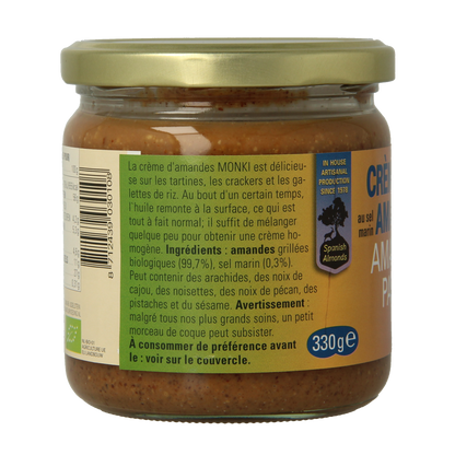 Monki Amandelpasta met zout bio 330.00 Gram