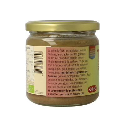 Monki Tahin zonder zout eko bio 330.00 Gram