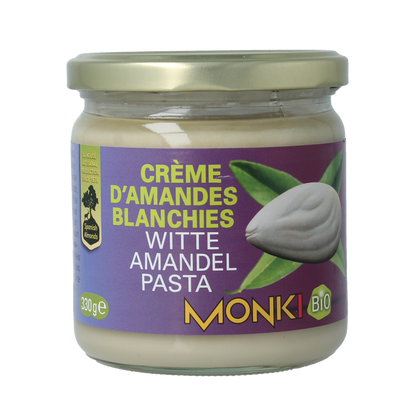 Monki Witte amandelpasta eko bio 330.00 Gram