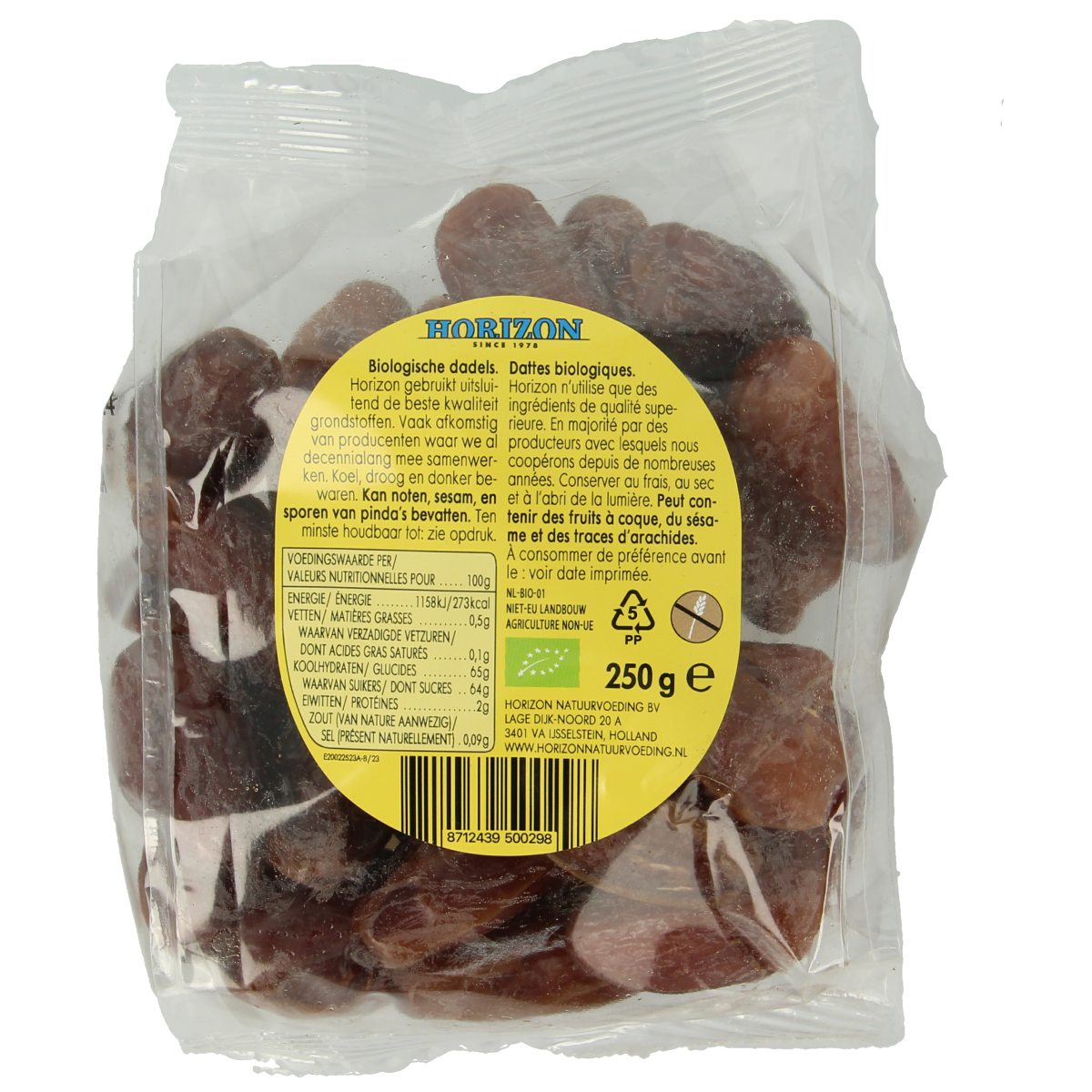 Horizon Dadels bio 250.00 Gram
