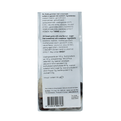 De Bron Cola gums suikervrij 90.00 Gram