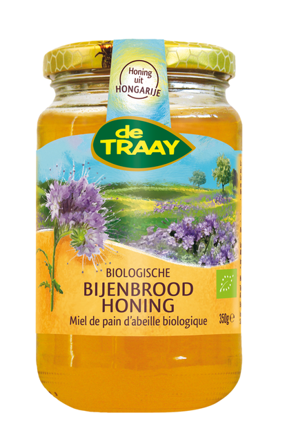 de Traay Bijenbroodhoning bio 350.00 Gram