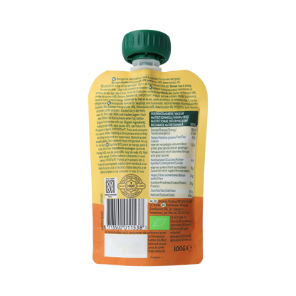 Organix Knijpfruit  mango, peer & granola 6+ mnd  bio 100.00 Gram