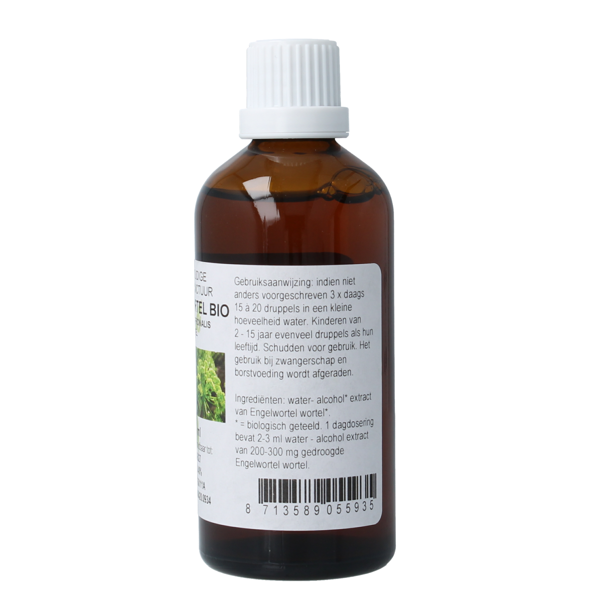 De Cruydhof Angelica officinalis/engelwortel tinctuur bio 100.00 Milliliter