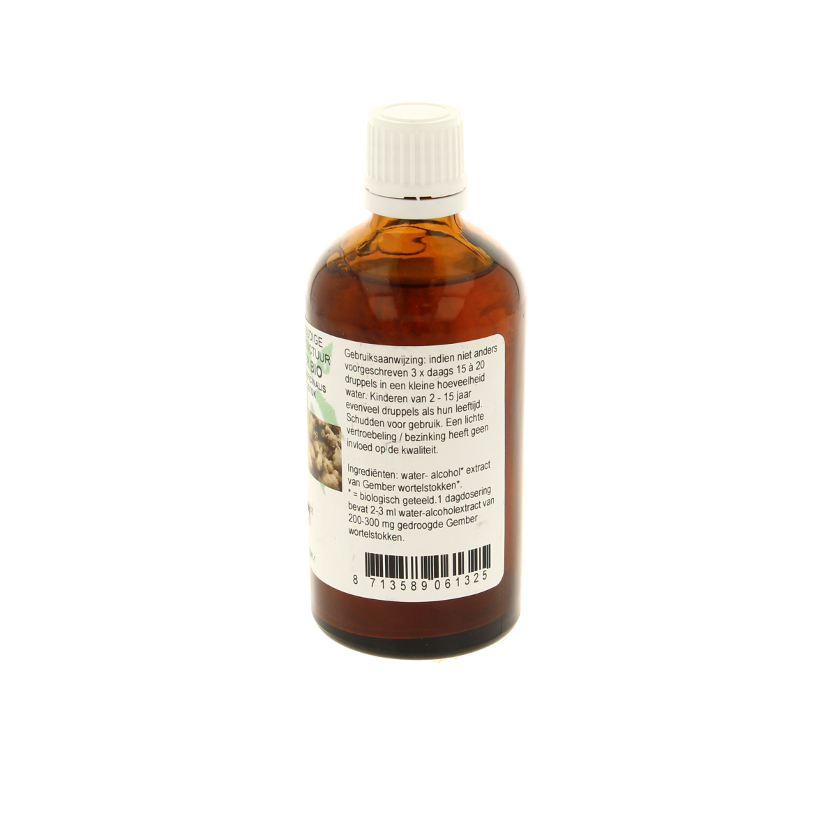 De Cruydhof Zingiber officinalis rhiz/gember tinctuur bio 100.00 Milliliter