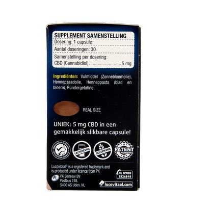 Lucovitaal Cannabidiol CBD 5mg 30.00 Capsules