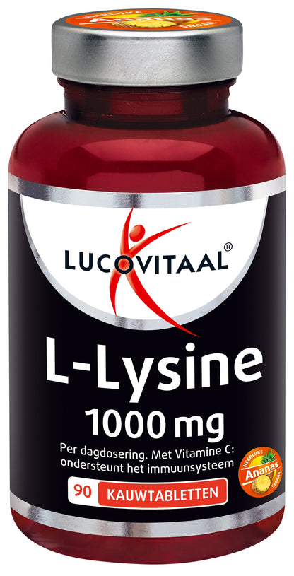 Lucovitaal L-Lysine 1000mg 90.00 Kauwtabletten