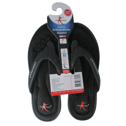 Lucovitaal Orthopedische slipper 39-40 zwart 1.00 Paar