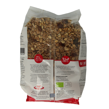 De Halm Krokante muesli rozijn bio 500.00 Gram