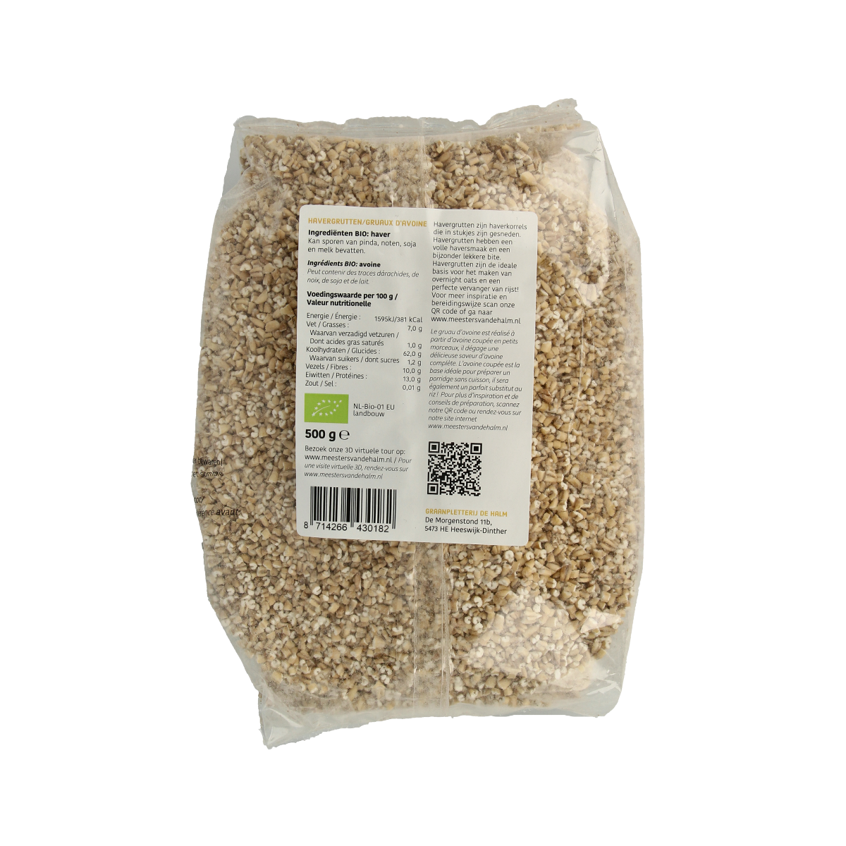 De Halm Havergrutten bio 500.00 Gram
