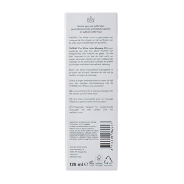 Therme Zen white lotus massage oil 125.00 Milliliter
