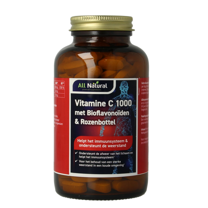 All Natural Vitamine C 1000 met bioflavonoiden & rozenbottel 200.00 Tabletten