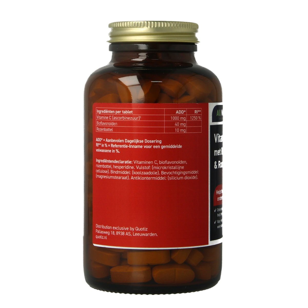All Natural Vitamine C 1000 met bioflavonoiden & rozenbottel 200.00 Tabletten