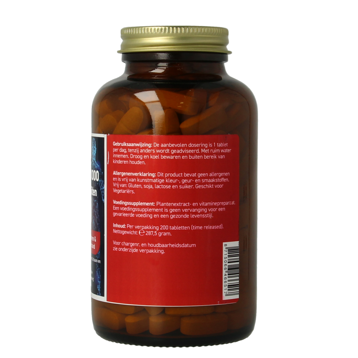 All Natural Vitamine C 1000 met bioflavonoiden & rozenbottel 200.00 Tabletten