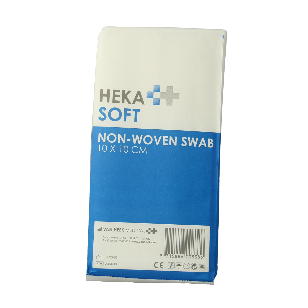 Heka Soft Non-woven kompres 10 x 10cm niet steriel 8 lagen 100.00 Stuks