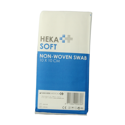 Heka Soft Non-woven kompres 10 x 10cm niet steriel 8 lagen 100.00 Stuks