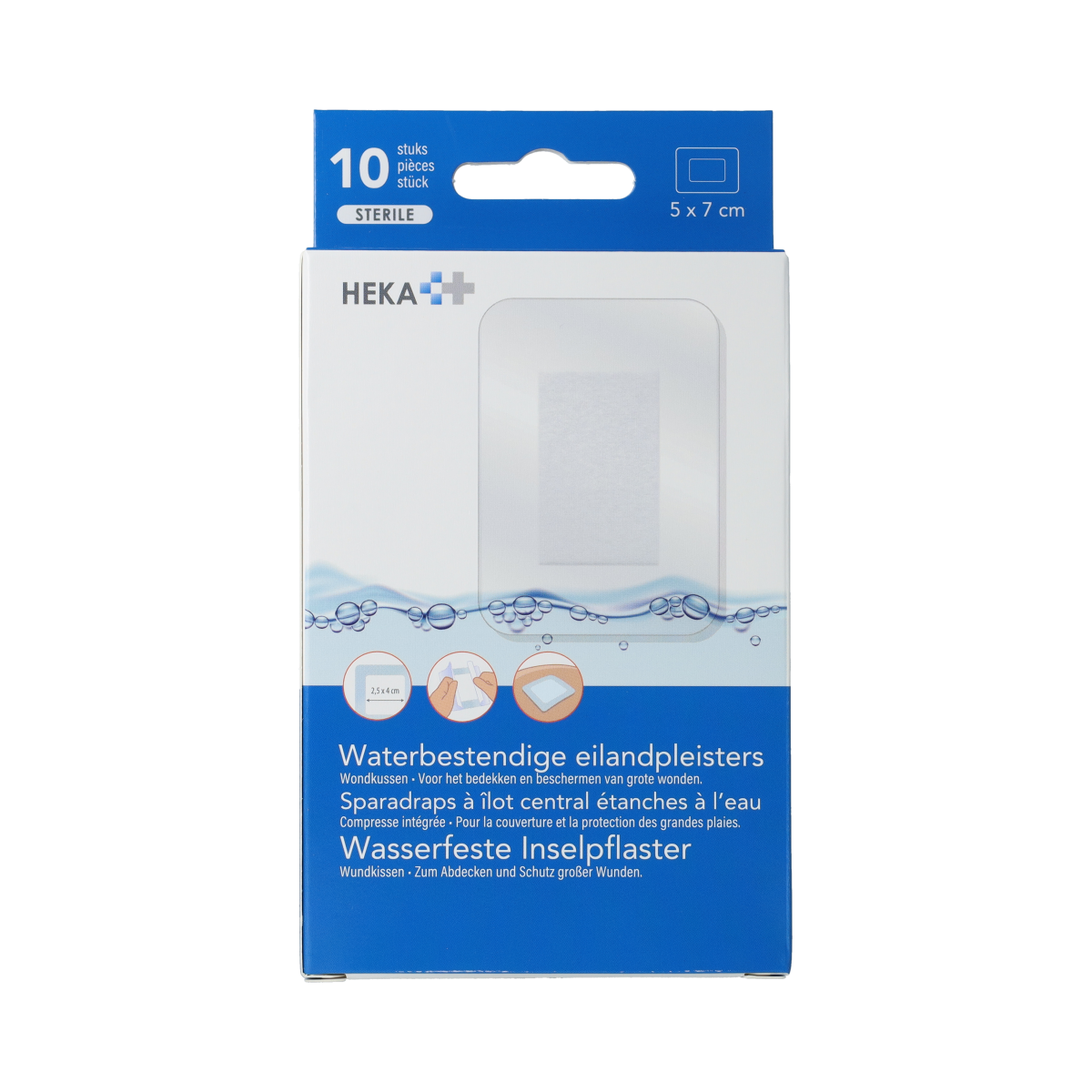 Heka Klein Eilandpleister 5cm x 7cm waterbestendig 10.00 Stuks