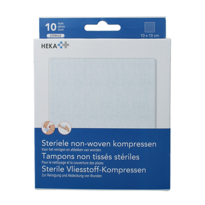 Heka Klein Non-woven kompres 10 x 10cm 10.00 Stuks