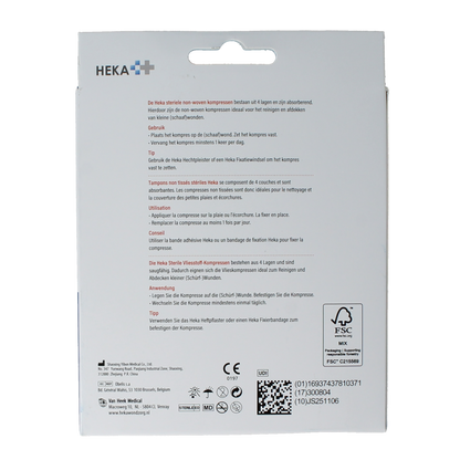Heka Klein Non-woven kompres 10 x 10cm 10.00 Stuks