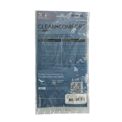 CLEAN-COMFORT Huishoudhandschoen blauw maat S 1.00 Paar