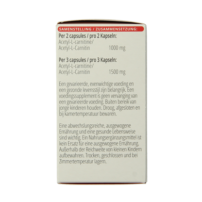 Vitals Acetyl-L-Carnitine 500mg 60.00 Vegetarische capsules