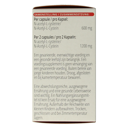 Vitals N-Acetyl-L-cysteine 600 mg 60.00 Vegetarische capsules