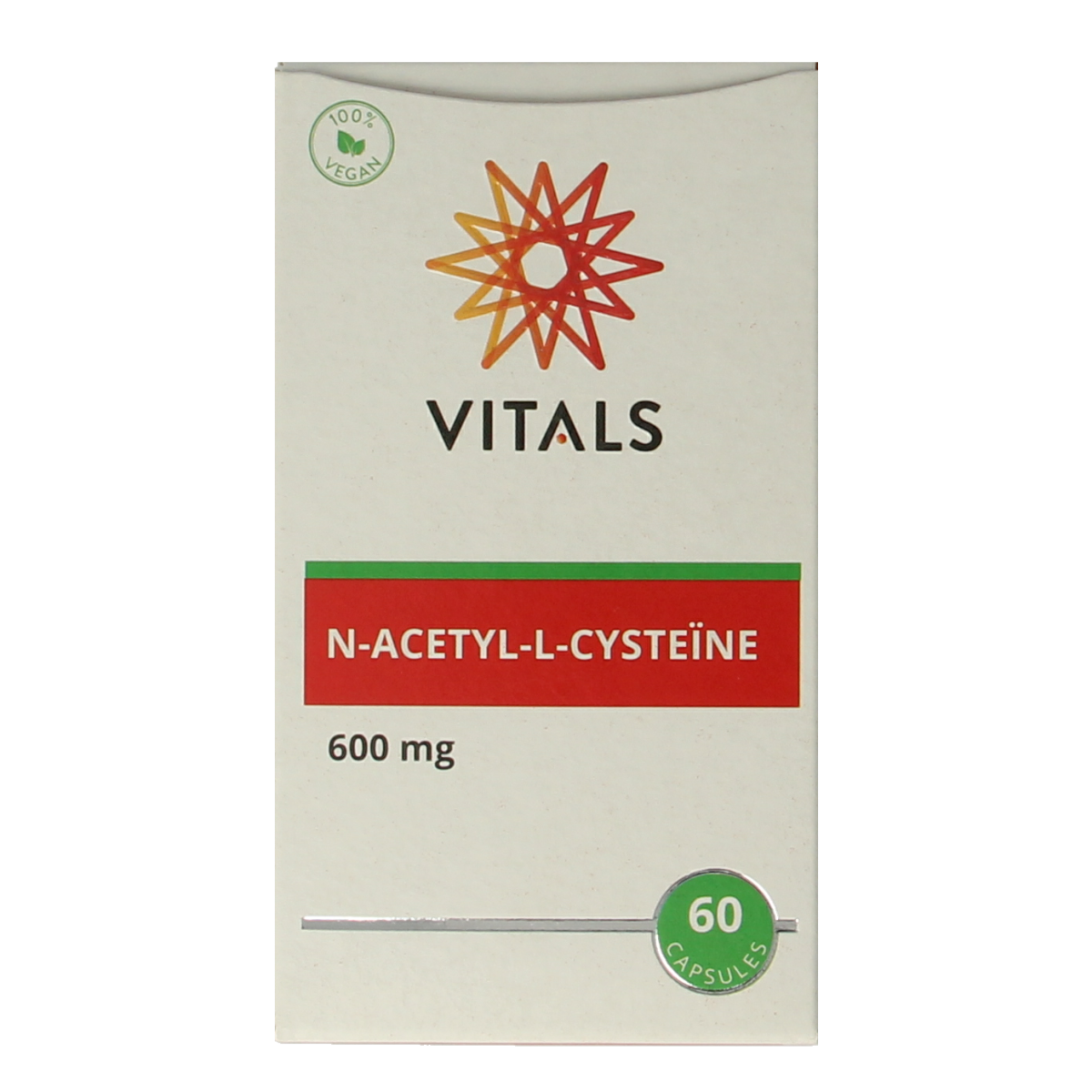 Vitals N-Acetyl-L-cysteine 600 mg 60.00 Vegetarische capsules