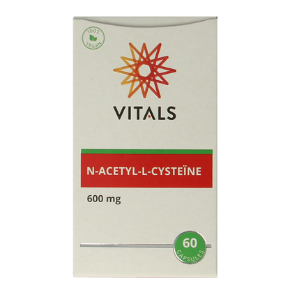 Vitals N-Acetyl-L-cysteine 600 mg 60.00 Vegetarische capsules
