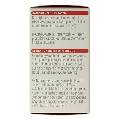Vitals N-Acetyl-L-cysteine 600 mg 60.00 Vegetarische capsules