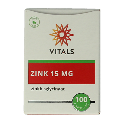 Vitals Zink 15mg 100.00 Capsules