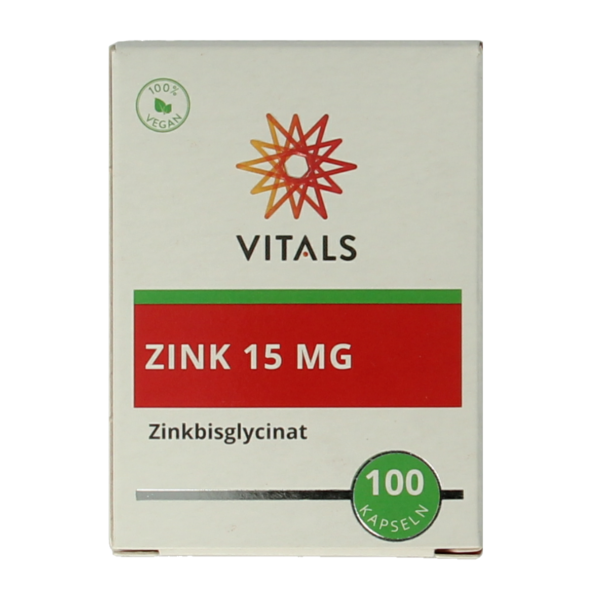 Vitals Zink 15mg 100.00 Capsules