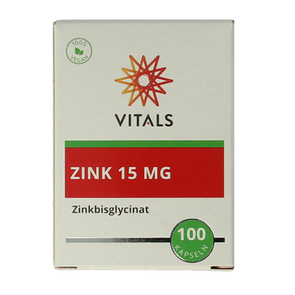 Vitals Zink 15mg 100.00 Capsules