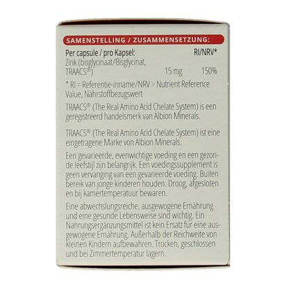 Vitals Zink 15mg 100.00 Capsules