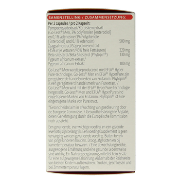 Vitals Mannenformule pro prostaat 60.00 Capsules