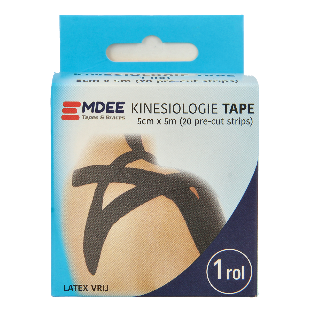 Emdee Kinesio tape zwart pre cut 1.00 Stuks