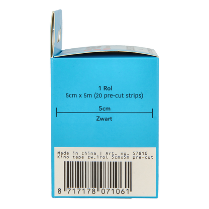 Emdee Kinesio tape zwart pre cut 1.00 Stuks