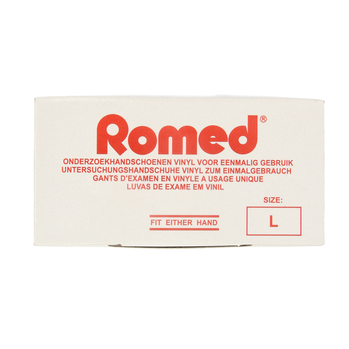 Romed Vinyl handschoen niet steriel poedervrij L 100.00 Stuks